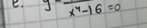 y-frac x^4-16=0