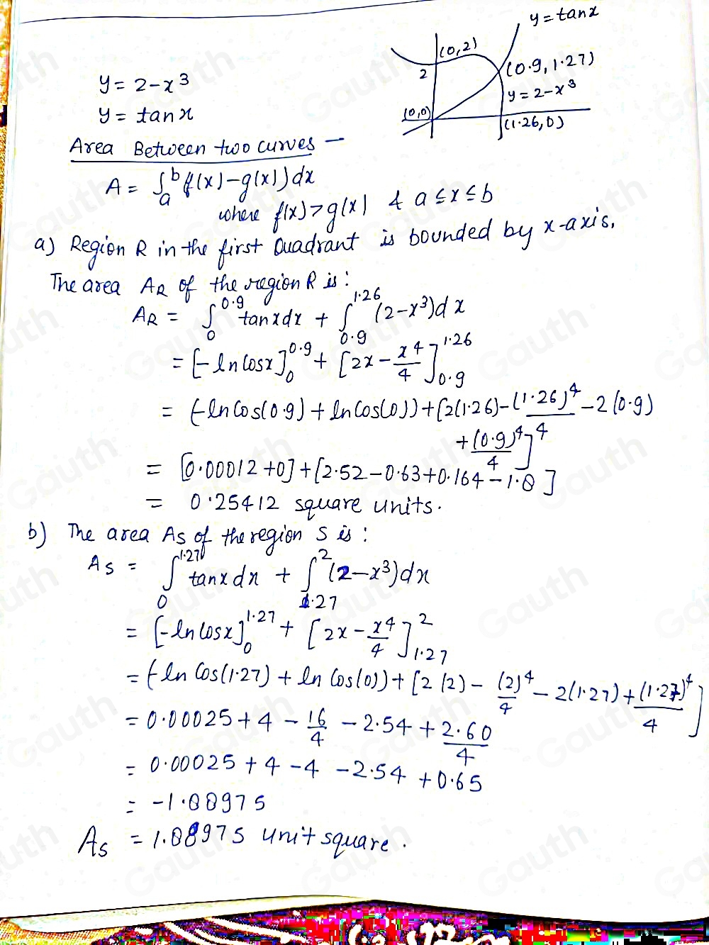 Solved: Let R and S be the regions in the first quadrant shown in the ...
