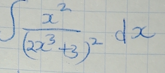 ∈t frac x^2(2x^3+3)^2dx