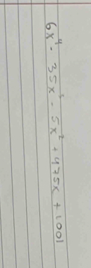 6x^4-35x^3-5x^2+475x+1001