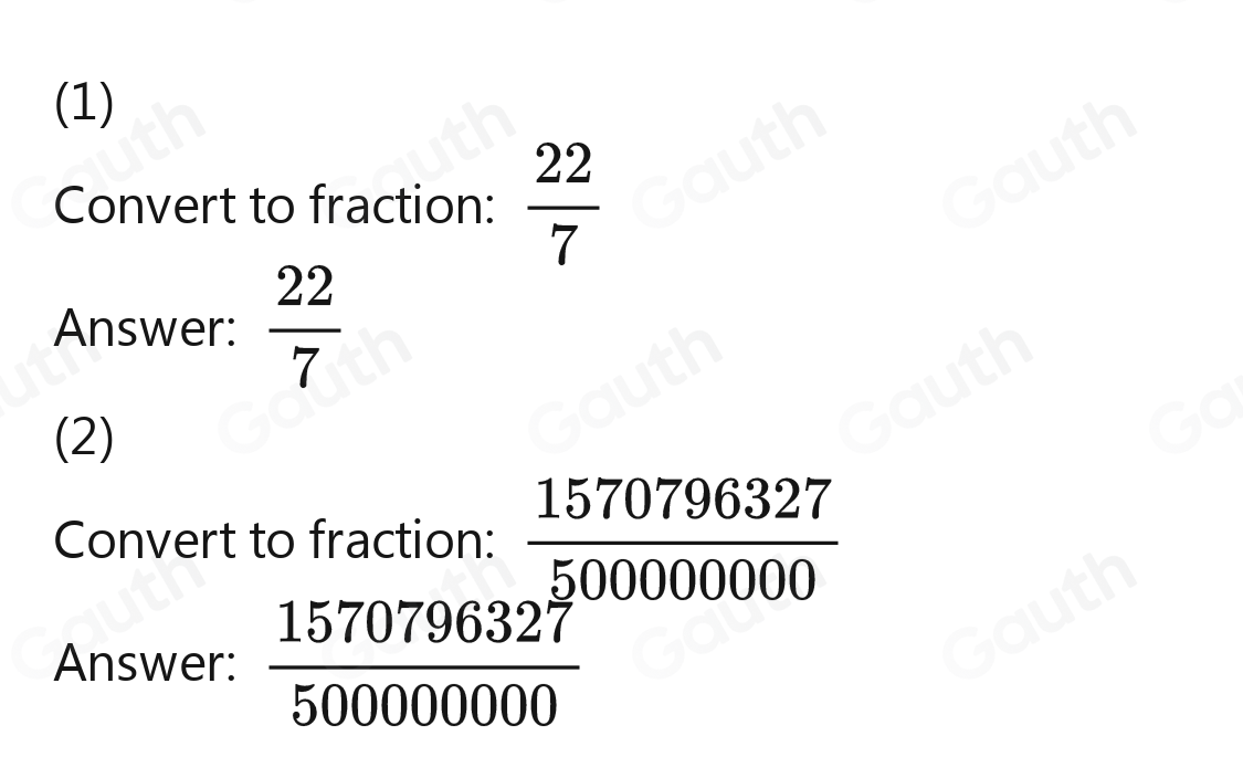 Solved: Convert the following numbers to improper fractions. (1) 3. ...