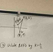 ③ vilale △ EFG by k= 1/2 