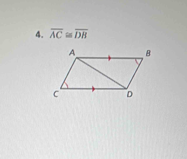 overline AC≌ overline DB