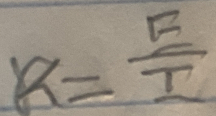 k= E/I 