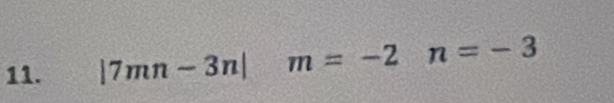 |7mn-3n| =□° m=-2n=-3