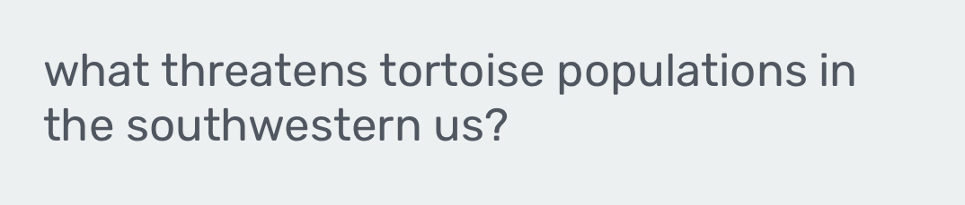 what threatens tortoise populations in 
the southwestern us?