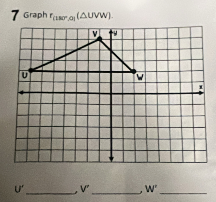 Graph r_(180°,0)(△ UVW).
U'
_a V' _
W'
_