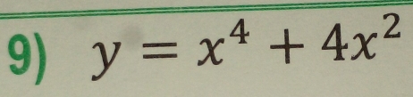 y=x^4+4x^2