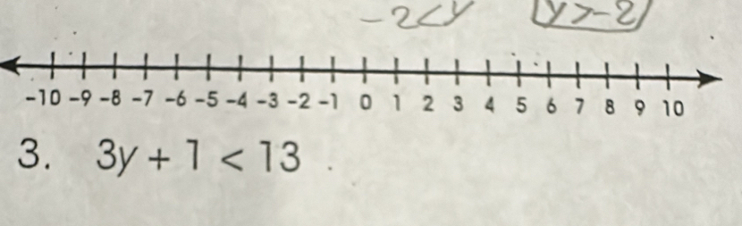 3y+1<13</tex>