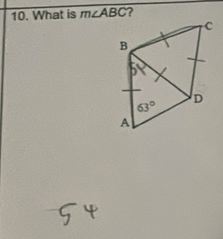 What is m∠ ABC ?