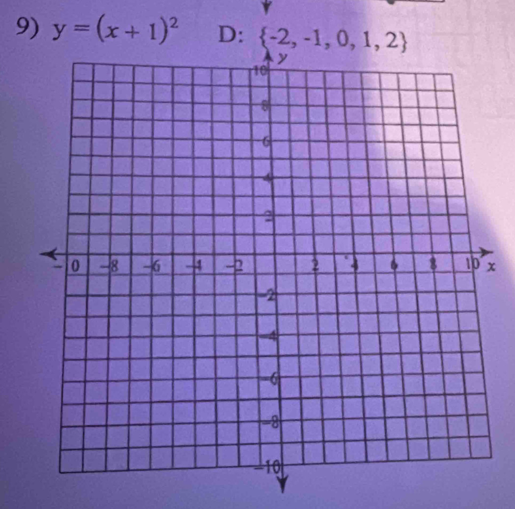 y=(x+1)^2 D: 
x