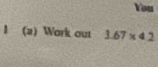 You 
I (2) Work ou 3.67* 4.2