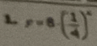 F=8· ( 1/4 )^x