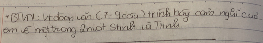 BTVN; V doan cán (T-g(cu) tring bāy can ngQi cud 
emve mattiong anuat Stinh ia Tting