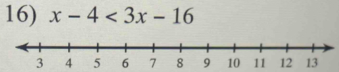 x-4<3x-16</tex>