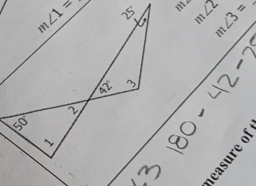 100° m∠ 2 m∠ 1= _
-22°
180