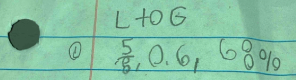 L10⑤ 
①  5/8 , 0.6, 60%