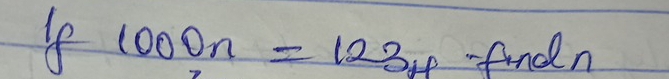 if1000n=1234 findn
