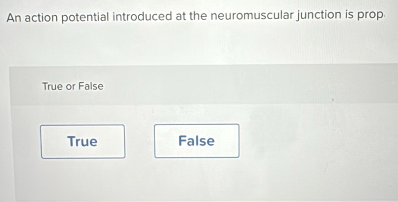 Solved: An action potential introduced at the neuromuscular junction is ...