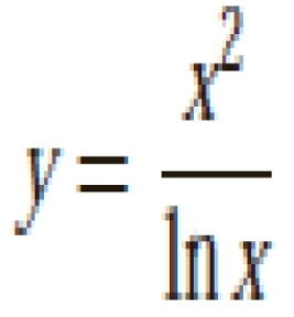 y= x^2/ln x 