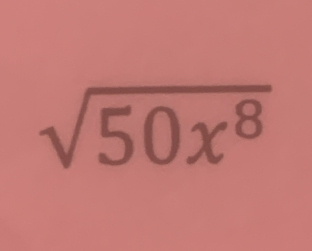 sqrt(50x^8)