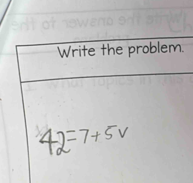 Write the problem.