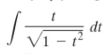 ∈t  t/sqrt(1-t^2) dt