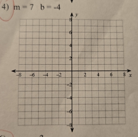 m=7 frac 1/2 b=-4