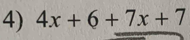 4x+6+7x+7