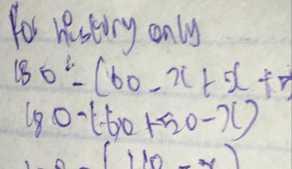 for hustry only
180°-(60-x+x+5)
180-(-60+50-x)
110