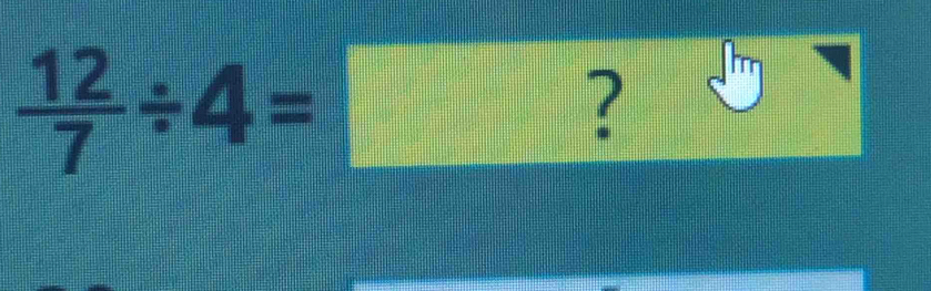  12/7 / 4=□  1/10  ? sqrt[3](3)