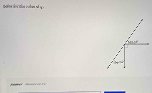 Solve for the value of q.
(5/1+5)^circ 
m c