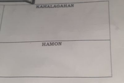 KAHALAGAHAN 
HAMON