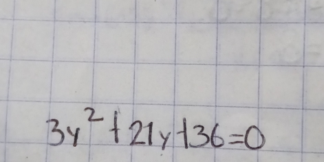 3y^2+21y-136=0