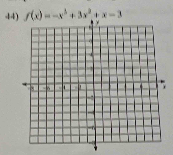 44 f(x)=-x^3+3x^2+x-3