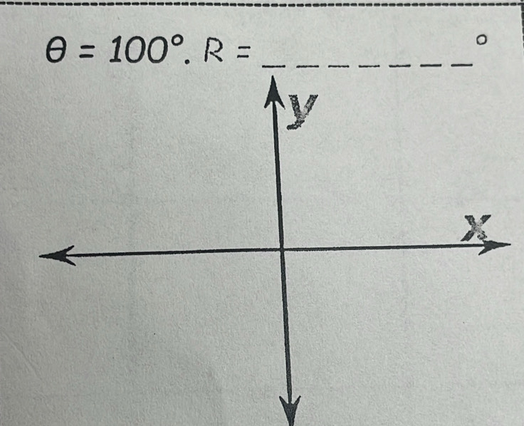 θ =100°. R= _ 
。 
_