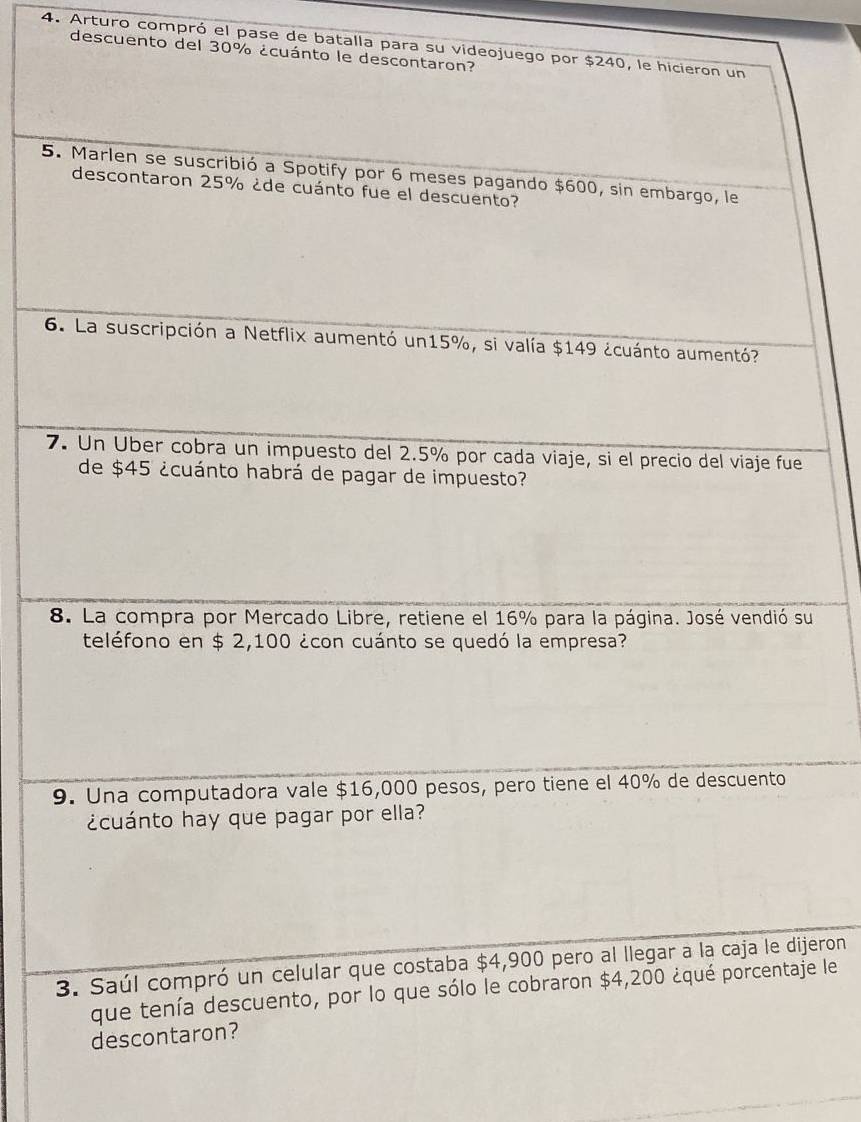 Arturo compró el pase de batalla para su videojuego
descuento del 30% ¿cuánto l
5
6
7
8u
jeron
e le