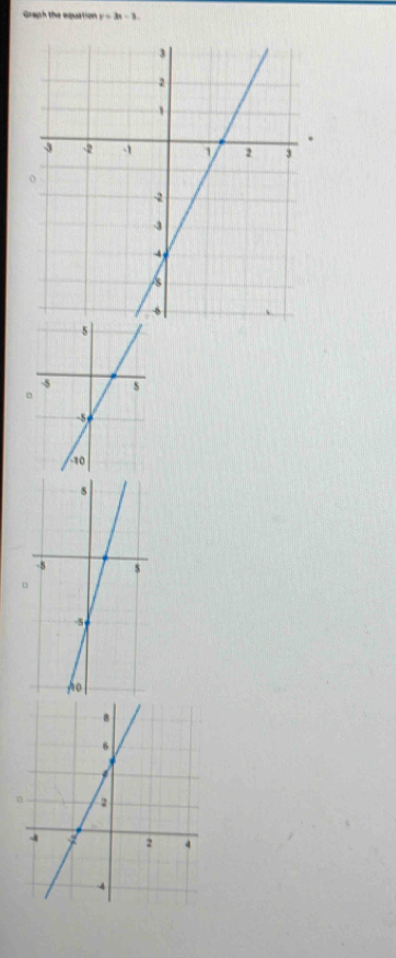 Graph the equation r=3n-1. 
。