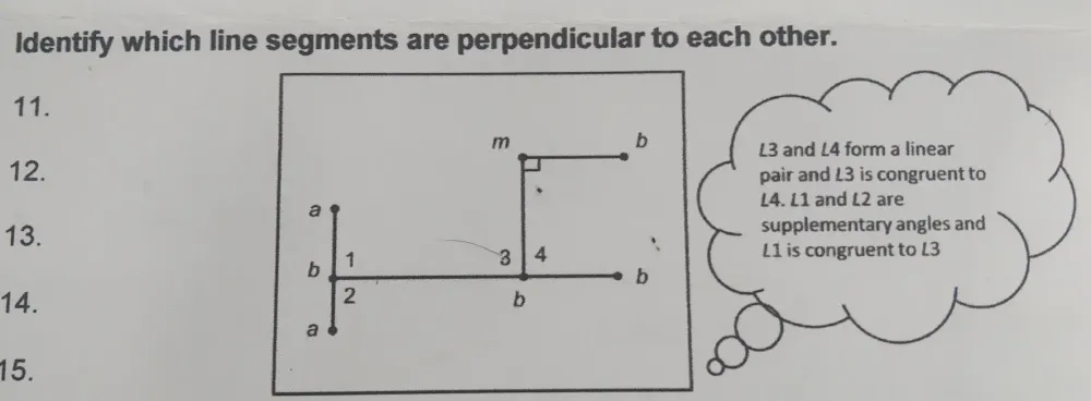 Solved: Identify which line segments are perpendicular to each other ...