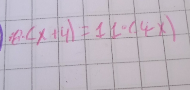 p· (x+4)=11· (4x)