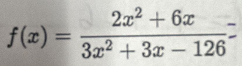 f(x) = 3x² + 3±°126