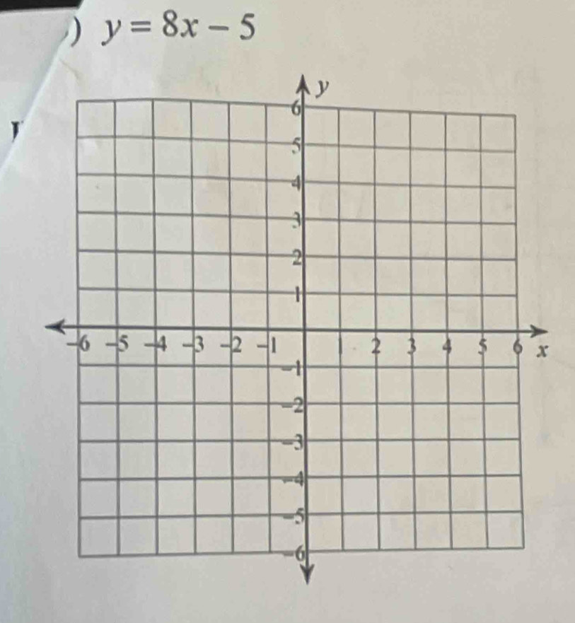 ) y=8x-5
J