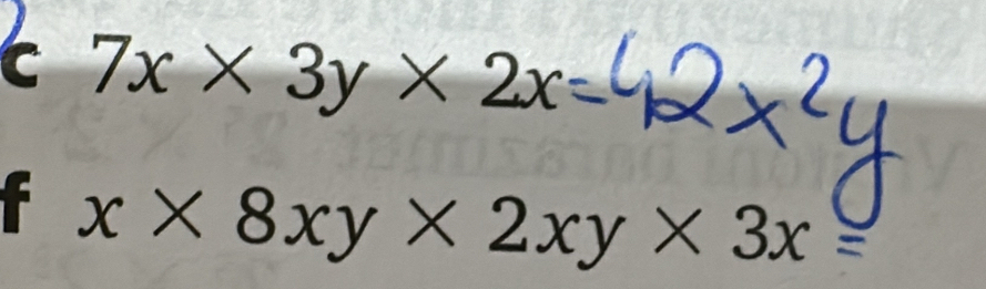 7x* 3y* 2x
f x* 8xy* 2xy* 3x=