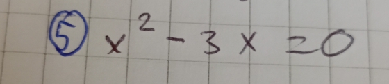 ⑤ x^2-3x=0