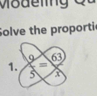 Solve the proportic