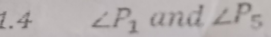 1.4 ∠ P_1 an d∠ P_5