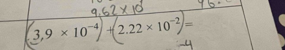 3,9* 10^(-4) + 2.22 × 10 ² =