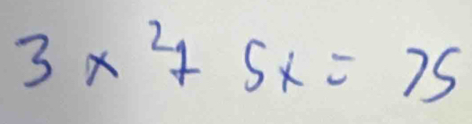 3x^2+5x=75