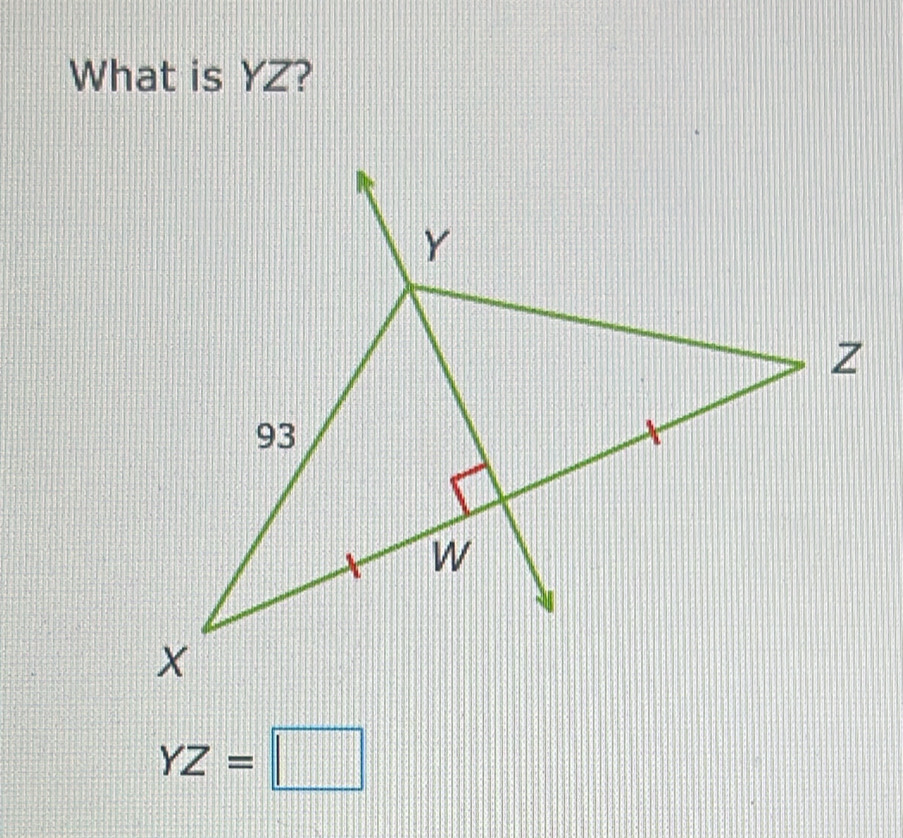 What is YZ?
YZ=□