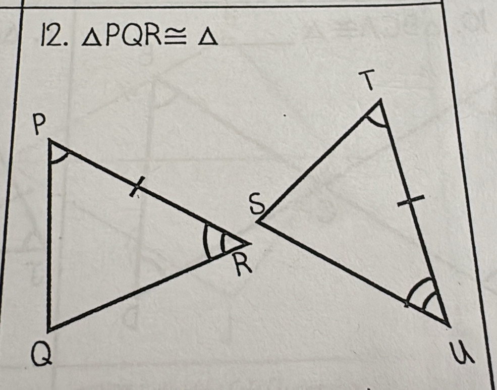 △ PQR≌ △